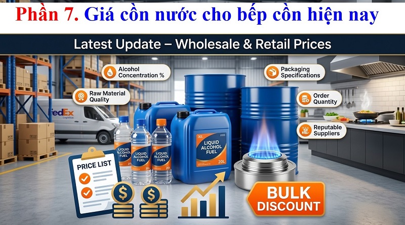Cồn Nước Cho Bếp Cồn – Giải Pháp Nhiên Liệu An Toàn, Tiện Lợi Và Tiết Kiệm